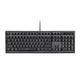 Workstream by Monoprice Brown Switch Full Size Mechanical Keyboard, Black