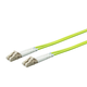 Monoprice OM5 Fiber Optic Cable - LC/LC, UL, 50/125 Type, MultiMode, 40GB, Green, 1m, Corning