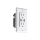 STITCH by Monoprice Wireless Smart In-Wall Outlet with 2 Receptacles 15A, 2 USB Ports 2.4A, Works with Alexa and Google Home for Touchless Voice Control, No Hub Required