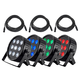 Stage Right by Monoprice 9x10W LED RGBW Flat PAR Stage Light 4-Pack w/ Cables
