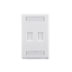 Wall Plate for Keystone with Label Window, 2 Hole, White
