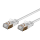 SlimRun Cat6A Ethernet Patch Cable - Snagless RJ45, Stranded, S/STP, Pure Bare Copper Wire, 36AWG, 7m, White, 5 pack