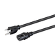 Monoprice Heavy Duty Power Cord - NEMA 5-15P to IEC 60320 C15, 14AWG, 15A/1875W, SJT, 125V, Black, 4ft
