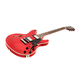 Indio by Monoprice Boardwalk Hollow Body Electric Guitar with Gig Bag, Red