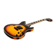 Indio by Monoprice Boardwalk Flamed Maple Semi Hollow Body Electric Guitar with Gig Bag, Sunburst