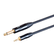 Stage Right by Monoprice On Tour Cables - 1/4in TS Male Connector to 1/8in TRS Male Connector, 24AWG, Black, 3ft