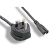 Monoprice Power Cord - BS 1363 (UK) with 5A Fuse to IEC 60320 C7 (non-polarized), 5A/1250W, 250V, Black, 6ft