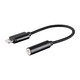 Monoprice Premium Ultra Durable Nylon Braided Apple MFi Certified Lightning to 3.5mm Jack Audio Adapter - Black