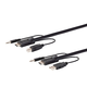 Monoprice Switch Series HDMI USB 3.5mm Audio Combo Cable for KVM Switches 1.5ft