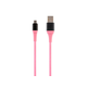 Monoprice AtlasFlex Series Durable USB 2.0 Micro B to Type-A Charge & Sync Kevlar-Reinforced Nylon-Braid Cable, 6ft, Pink