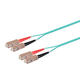 Monoprice OM3 Fiber Optic Cable - SC/SC, 50/125 Type, Multi-Mode, Duplex, 10GB, Aqua, 5m