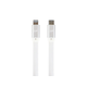 Monoprice Cabernet Series Apple MFi Certified Flat Lightning to USB Type-C Rapid Charge and Sync Cable, 3ft White