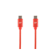 Monoprice Palette Series USB 2.0 USB-C to USB-C Charge & Sync Nylon-Braid Cable  1.5ft  Red