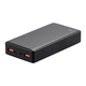 Monoprice Obsidian Speed Plus Ultra Compact USB Power Bank, Black, 20,000mAh, 3-Port Up to 18W PD (3A) Output for iPhone, Android, and Galaxy Devices