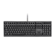 Workstream by Monoprice Brown Switch Full Size Mechanical Keyboard, Black (Open Box)