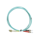 Monoprice OM4 Fiber Optic Cable - LC/ST, 50/125 Type, Multi-Mode, Duplex, 10GB, Aqua, 1m