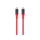 Monoprice AtlasFlex Series Durable USB 3.2 Gen 2 Type-C Data & Power Kevlar Reinforced Nylon-Braid Cable, 5A/100W, 1m, Red