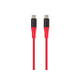 Monoprice AtlasFlex Series Durable USB 2.0 USB-C Charge & Sync Kevlar Reinforced Nylon-Braid Cable  5A/100W  6ft  Red