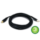 Monoprice USB Type-A to USB Type-B 2.0 Cable - 28/24AWG Gold Plated Black 10ft, 3-Pack
