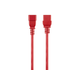 Monoprice Power Cord - IEC 60320 C14 to IEC 60320 C19, 14AWG, 15A/1875W, SJT, 100-250V, Red, 4ft