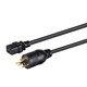 Monoprice Heavy Duty Power Cord - Locking NEMA L5-20P to IEC 60320 C19, 12AWG, 20A/2500W, 3-Prong, Black, 10ft