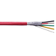 Syston 18/4 Solid Overall Shielded Fire Alarm Cable (UL)/FPLR/CL2R/FT4 Red 1000ft Reel in Box