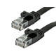 Monoprice Cat6 2ft Black Flat Patch Cable, UTP, 30AWG, 550MHz, Pure Bare Copper, Snagless RJ45, Flexboot Series Ethernet Cable