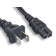 Monoprice Power Cord - Polarized NEMA 1-15P to Polarized IEC 60320 C7, 18AWG, 10A/1250W, 125V, Black, 6ft