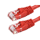 Monoprice Cat5e Ethernet Patch Cable - Snagless RJ45, Stranded, 350MHz, UTP, Pure Bare Copper Wire, Crossover, 24AWG, 7ft, Red