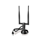 netis AC1200 Wireless Dual Band 2.4GHz and 5GHz USB Wi-Fi Adapter, High Gain 5dBi Antennas, Wi-Fi Hotspot Feature, WPS Button