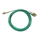 Monoprice OM4 Fiber Optic Cable - LC/SC, UL, 50/125 Type, Multi-Mode, 10GB, OFNR, Aqua, 1m, Corning