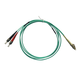 Monoprice OM4 Fiber Optic Cable - LC/ST, UL, 50/125 Type, Multi-Mode, 10GB, OFNR, Aqua, 1m, Corning