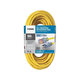 Outdoor Oil Resistant Extension Power Cord, 12AWG, 20A, SJTOW, Yellow, 50ft