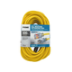 Outdoor Oil Resistant Extension Power Cord, 12AWG, 20A, SJTOW, Yellow, 100ft