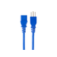 Monoprice Power Cord - NEMA 5-15P to IEC 60320 C13, 14AWG, 15A/1875W, 125V, 3-Prong, Blue, 3ft