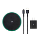 Monoprice Wireless Charger, Qi-Certified 15W Fast Wireless Charging Pad with QC3.0 AC Adapter