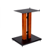 Monolith by Monoprice 18in Cherry Wood Speaker Stand with Adjustable Top Plate, Cherry (Each)