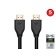 Monoprice 8K Certified Ultra High Speed HDMI Cable - HDMI 2.1, 8K@60Hz, 48Gbps, CL2 In-Wall Rated, 28AWG, 3m, Black - 5 Pack
