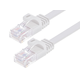 Monoprice Cat6 1ft White Flat Patch Cable, UTP, 30AWG, 550MHz, Pure Bare Copper, Snagless RJ45, Flexboot Series  Ethernet Cable