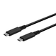 Monoprice USB4 USB-C Gen 3x2 Cable 40Gbps 100W  Black  1m (3.28ft)