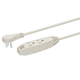 Monoprice 3-Outlet Flat Plug Household Extension Cord, 16AWG, 13A,  SPT-2, White, 10ft