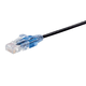 Monoprice Cat6A 6in Black Patch Cable, UTP, 30AWG, 10G, Pure Bare Copper, Snagless RJ45, SlimRun Series Ethernet Cable
