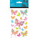 Colorful Butterflies - Clear With Glitter Stickers