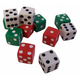 Dot Dice - Set of 12 (4 Each of Red, White, and Green)