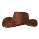 Brown Faux Suede Cowboy Hat