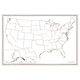 50 States Map - Large Foldable Blank (24