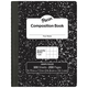 Grid Ruled Composition Book - Black Marble Cover (1cm Quadrille)