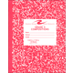 Flex Cover Red Marble Composition Notebook - Grade 3 (Ruled - 24 sheets)