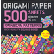 Origami Paper 500 Sheets Rainbow Patterns 6