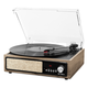 Victrola 3-in-1 Bluetooth Record Player with Built in Speakers and 3-Speed Turntable (Farmhouse Walnut)